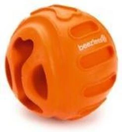 Beeztees Rubber Snackbal Hond Biski Oranje 7,5 Cm