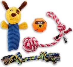 Hondenspeelgoed, 4-delige Set, Ideaal Voor Kleine Dode Middelgrote Honden En Puppy’s, Van Natuurlijk Hoogwaardige Kleding, Inclusief Gratis Onderhoudshandleiding (mogelijk Niet Verkrijgbaar In Nederland)