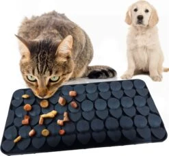 Likmat Hond – Anti Schrokbak Hond En Kat – Snuffelmat Hond – Slowfeeder Siliconen Zwart – Voerbak Hond – 31 Cm X 19 Cm – Denkspel Hond – Honden Speelgoed Intelligentie