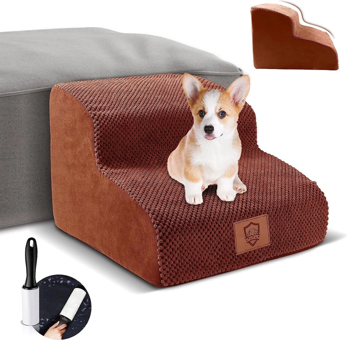 Hondentrap Voor Kleine Honden, 2 Treden Huisdiertrap Voor Honden En Katten, Spons Hondentrap Voor Slaapbank, Zacht Hangend Ontwerp, Antislip Verwijderbaar Wasbaar – Stuur 1 Pluizenroller 3 Hondentrap Voor Kleine Honden, 2 Treden Huisdiertrap Voor Honden En Katten, Spons Hondentrap Voor Slaapbank, Zacht Hangend Ontwerp, Antislip Verwijderbaar Wasbaar – Stuur 1 Pluizenroller