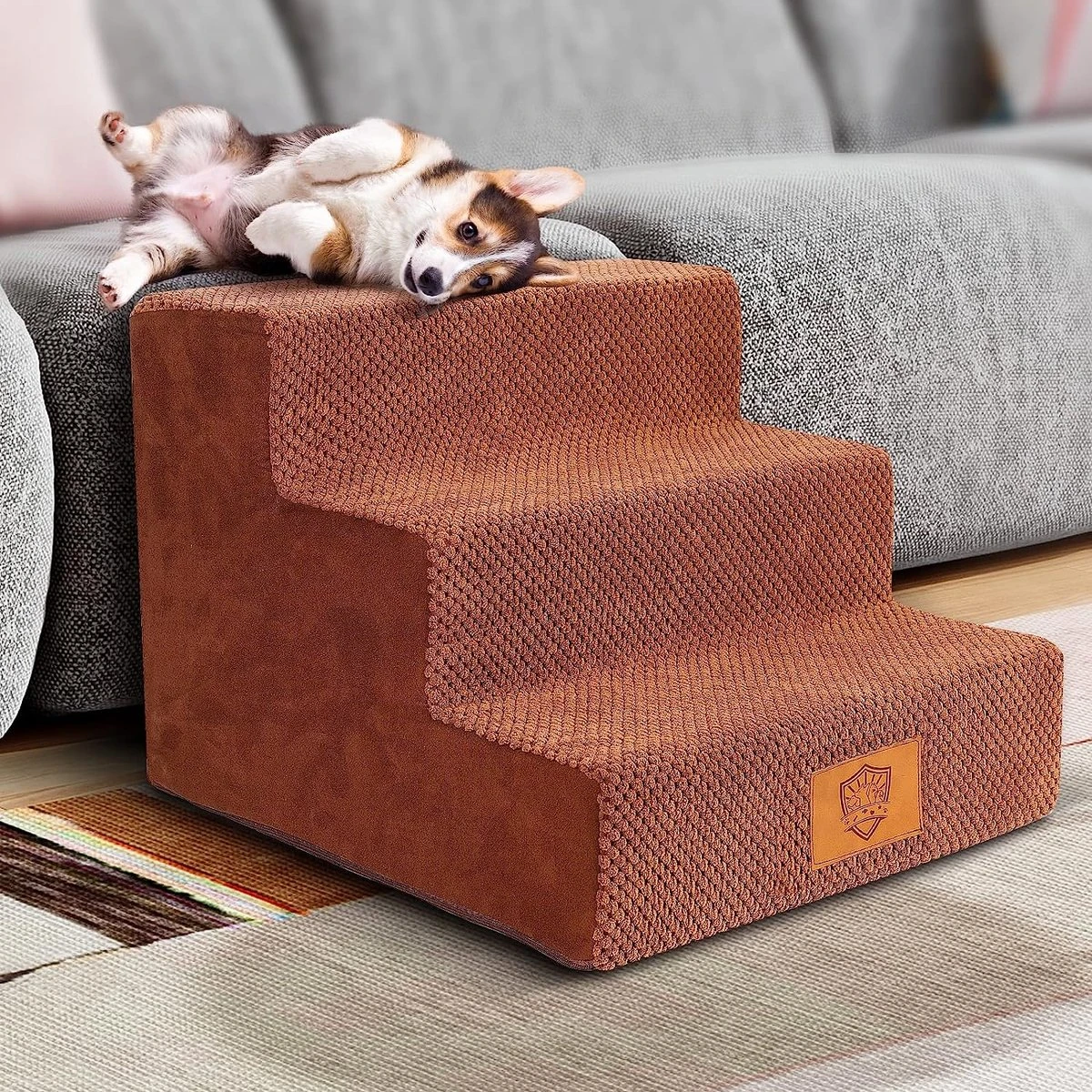 Hondentrap 4 Treden, Hondentrap Voor Kleine Honden, 50 Cm Hoog, Huisdierentrap Voor Slaapbank, Hondentrap Met Wasbare Hoes, Hondenloopplank Van High-density Spons, Met 1 Pluizenroller 3 Hondentrap 4 Treden, Hondentrap Voor Kleine Honden, 50 Cm Hoog, Huisdierentrap Voor Slaapbank, Hondentrap Met Wasbare Hoes, Hondenloopplank Van High-density Spons, Met 1 Pluizenroller