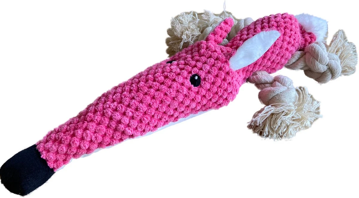 BoDutch Honden Knuffel – Muis – Puppyknuffel – Flostouw – Knisperoortjes – Met Piep – Roze – 36 Cm – Hondenspeelgoed 3 BoDutch Honden Knuffel – Muis – Puppyknuffel – Flostouw – Knisperoortjes – Met Piep – Roze – 36 Cm – Hondenspeelgoed