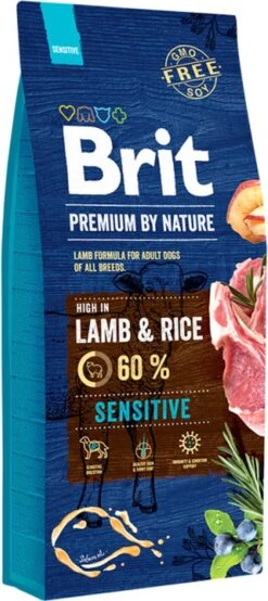 Brit Premium By Nature Hondenvoer Sensitive Lamb 15 Kg – Hond