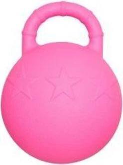 RelaxPets – Speelbal – Paard & Hond – Rubber – Handvat – Roze – 25 Cm