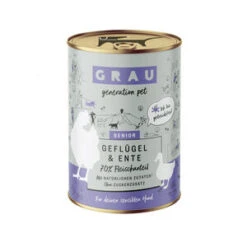 Grau Senior Hondenvoer – Gevogelte En Eend – Blik – 6×400 G