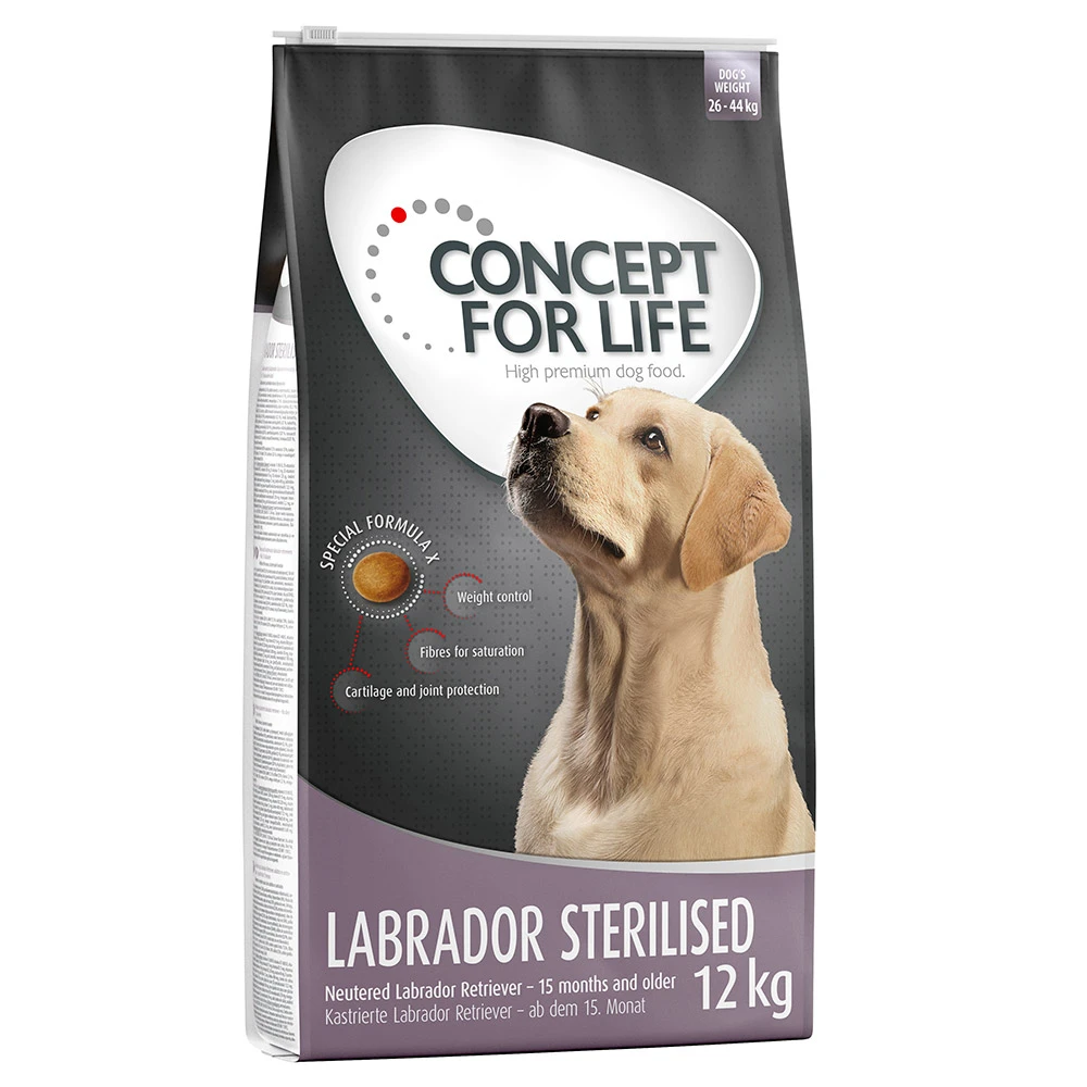 12kg Labrador Sterilised Concept For Life Hondenvoer 3 12kg Labrador Sterilised Concept For Life Hondenvoer