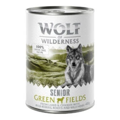 6x400g Senior Green Fields Lam Wolf Of Wilderness Hondenvoer